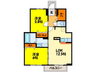 カルムエスタ－テⅡの物件間取画像